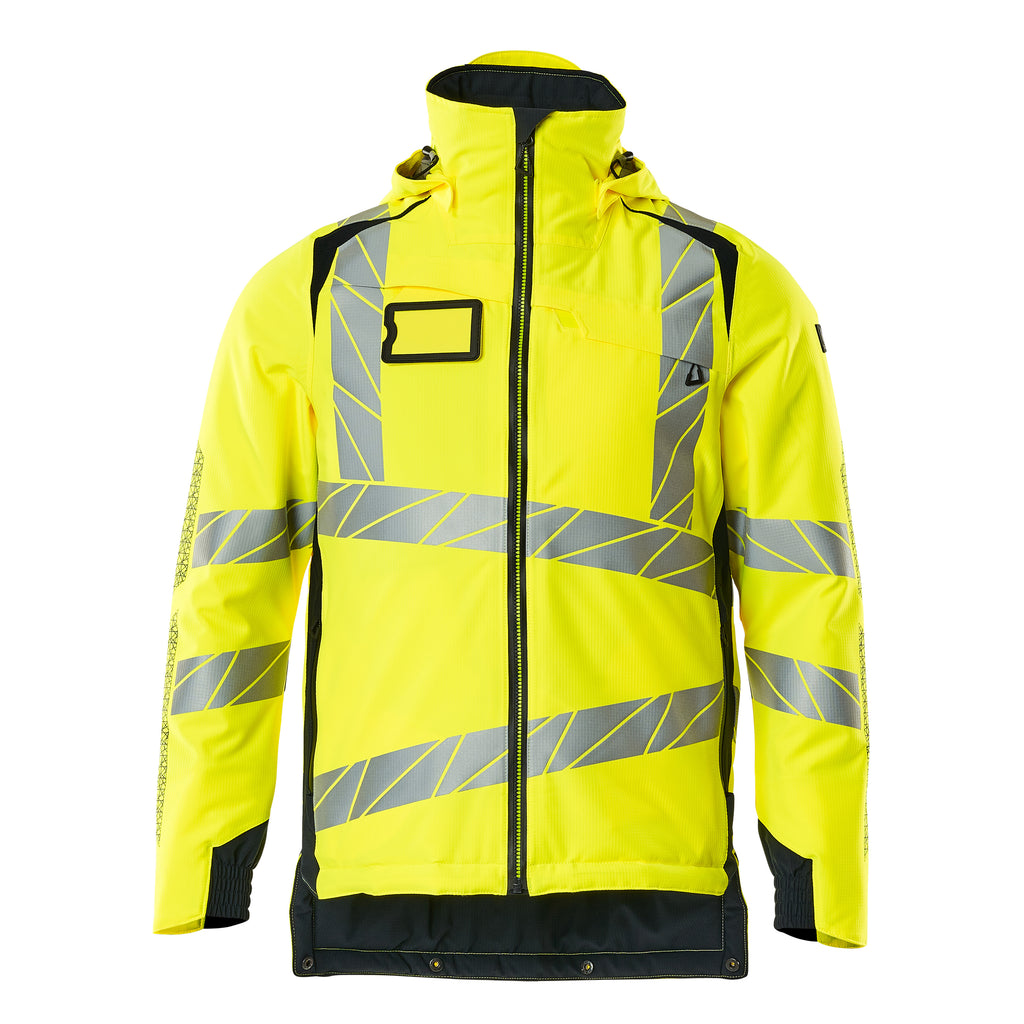 Mascot 19035 449 17010 Winter Jacket Hi Vis Yellow Dark Navy Front