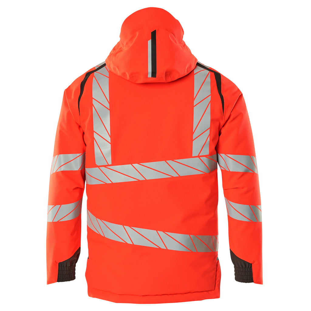 Mascot 19035 449 22218 Winter Jacket Hi Vis Red Dark Anthracite Back