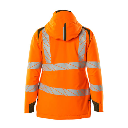 Mascot 19045 449 1433 Winter Jacket Hi Vis Orange Moss Green Back