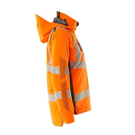 Mascot 19045 449 1433 Winter Jacket Hi Vis Orange Moss Green Right