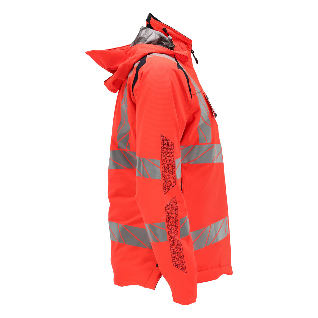 Mascot 19045 449 22210 Winter Jacket Hi Vis Red Dark Navy Right
