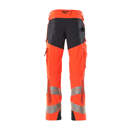 Mascot 19079 511 22210 Hi Vis Red Dark Navy Back