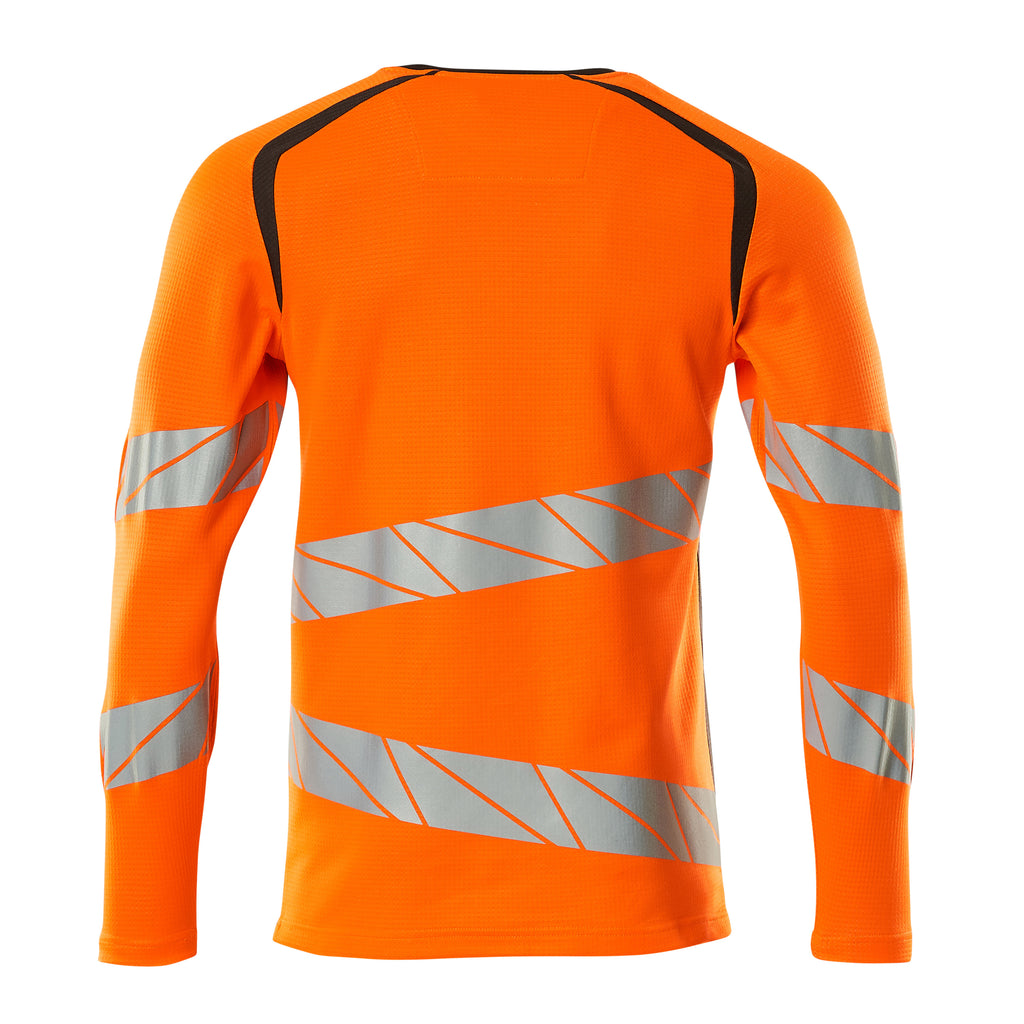 Mascot 19081 771 1418 T Shirt Long Sleeved Hi Vis Orange Dark Anthracite Back