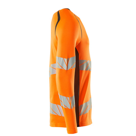 Mascot 19081 771 1418 T Shirt Long Sleeved Hi Vis Orange Dark Anthracite Right