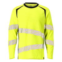Mascot 19081 771 1709 T Shirt Long Sleeved Hi Vis Yellow Black Front