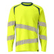 Mascot 19081 771 1744 T Shirt Long Sleeved Hi Vis Yellow Dark Petroleum Front