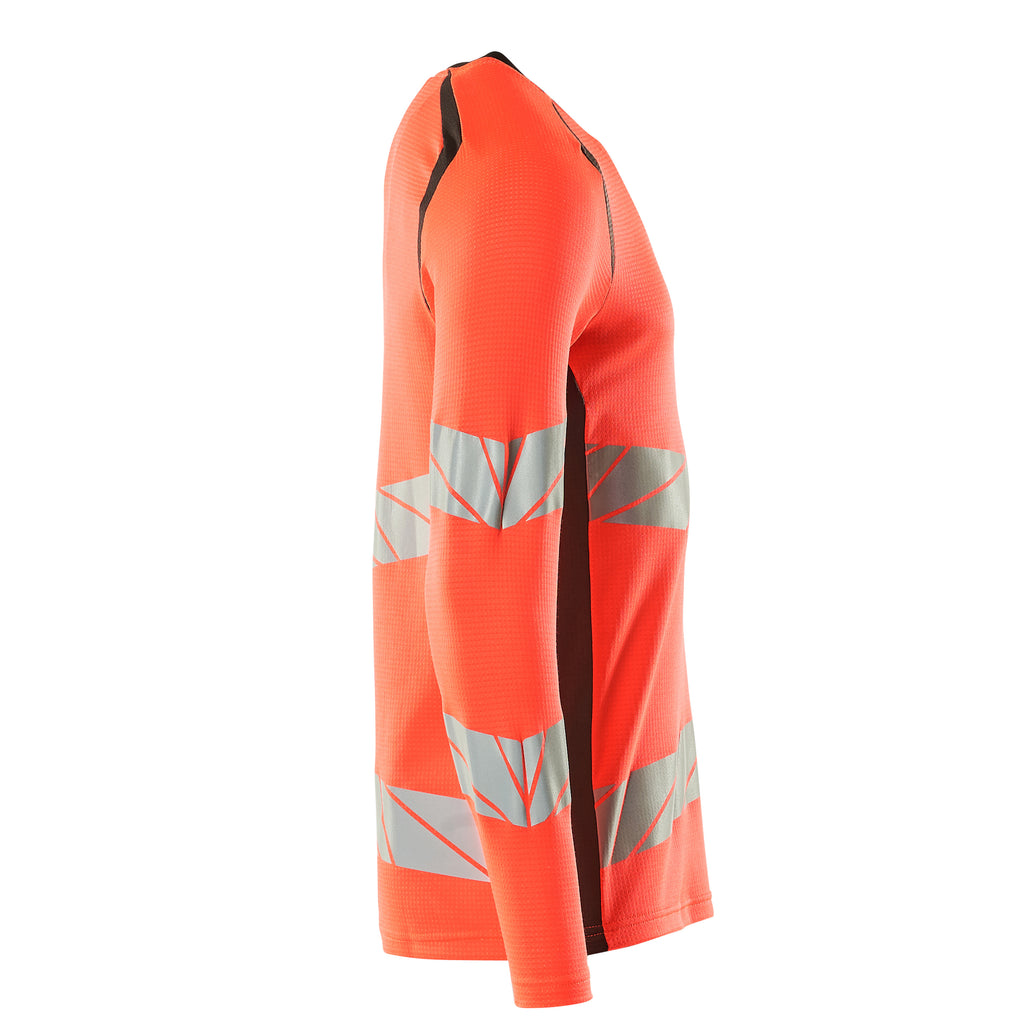 Mascot 19081 771 22218 T Shirt Long Sleeved Hi Vis Red Dark Anthracite Right