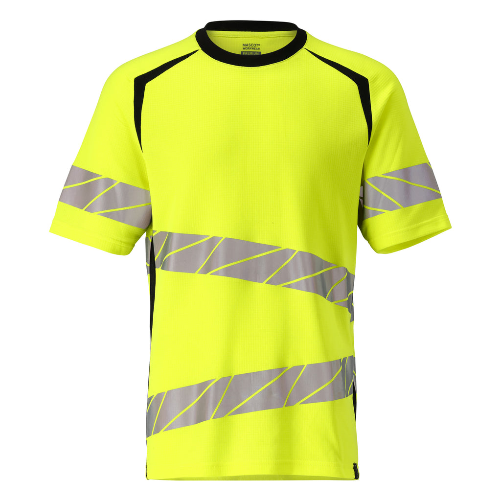 Mascot 19082 771 1709 T Shirt Hi Vis Yellow Black Front
