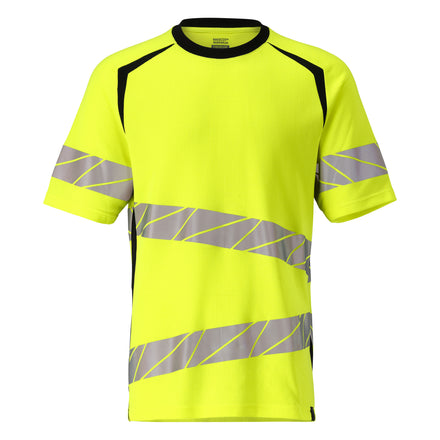 Mascot 19082 771 1709 T Shirt Hi Vis Yellow Black Front