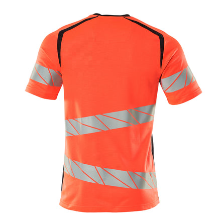 Mascot 19082 771 22210 T Shirt Hi Vis Red Dark Navy Back