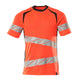 Mascot 19082 771 22210 T Shirt Hi Vis Red Dark Navy Front