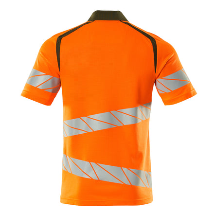 Mascot 19083 771 1433 Polo Shirt Hi Vis Orange Moss Green Back
