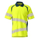 Mascot 19083 771 1744 Polo Shirt Hi Vis Yellow Dark Petroleum Front