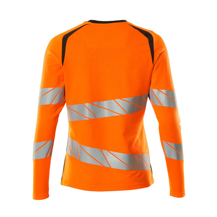 Mascot 19091 771 1418 T Shirt Long Sleeved Hi Vis Orange Dark Anthracite Back