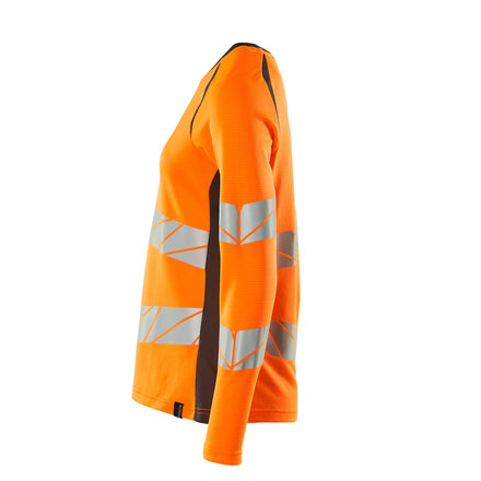 Mascot 19091 771 1418 T Shirt Long Sleeved Hi Vis Orange Dark Anthracite Left