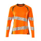 Mascot 19091 771 1433 T Shirt Long Sleeved Hi Vis Orange Moss Green Front