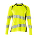 Mascot 19091 771 17010 T Shirt Long Sleeved Hi Vis Yellow Dark Navy Front