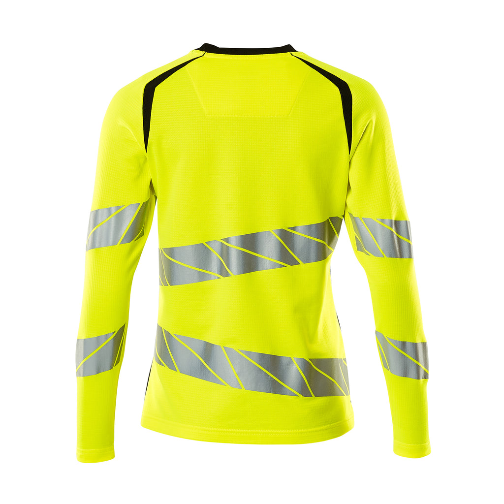 Mascot 19091 771 1709 T Shirt Long Sleeved Hi Vis Yellow Black Back