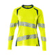 Mascot 19091 771 1744 T Shirt Long Sleeved Hi Vis Yellow Dark Petroleum Front