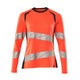 Mascot 19091 771 22210 T Shirt Long Sleeved Hi Vis Red Dark Navy Front