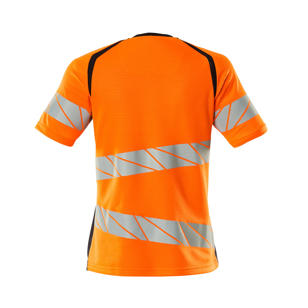 Mascot 19092 771 14010 T Shirt Hi Vis Orange Dark Navy Back