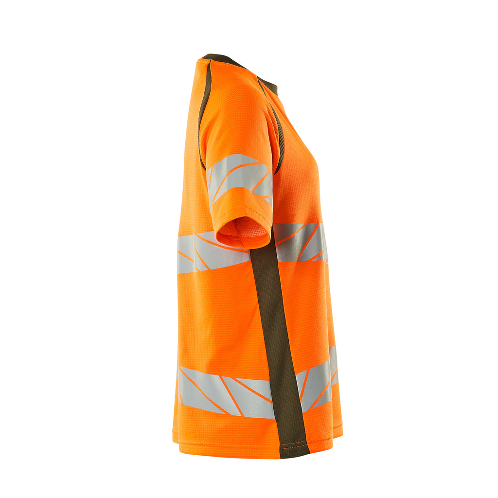 Mascot 19092 771 1433 T Shirt Hi Vis Orange Moss Green Right