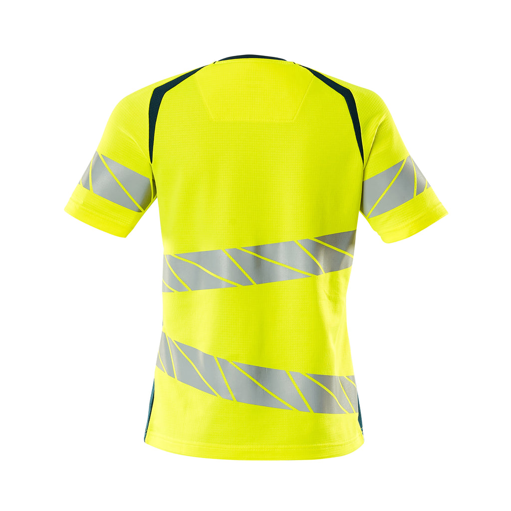 Mascot 19092 771 1744 T Shirt Hi Vis Yellow Dark Petroleum Back