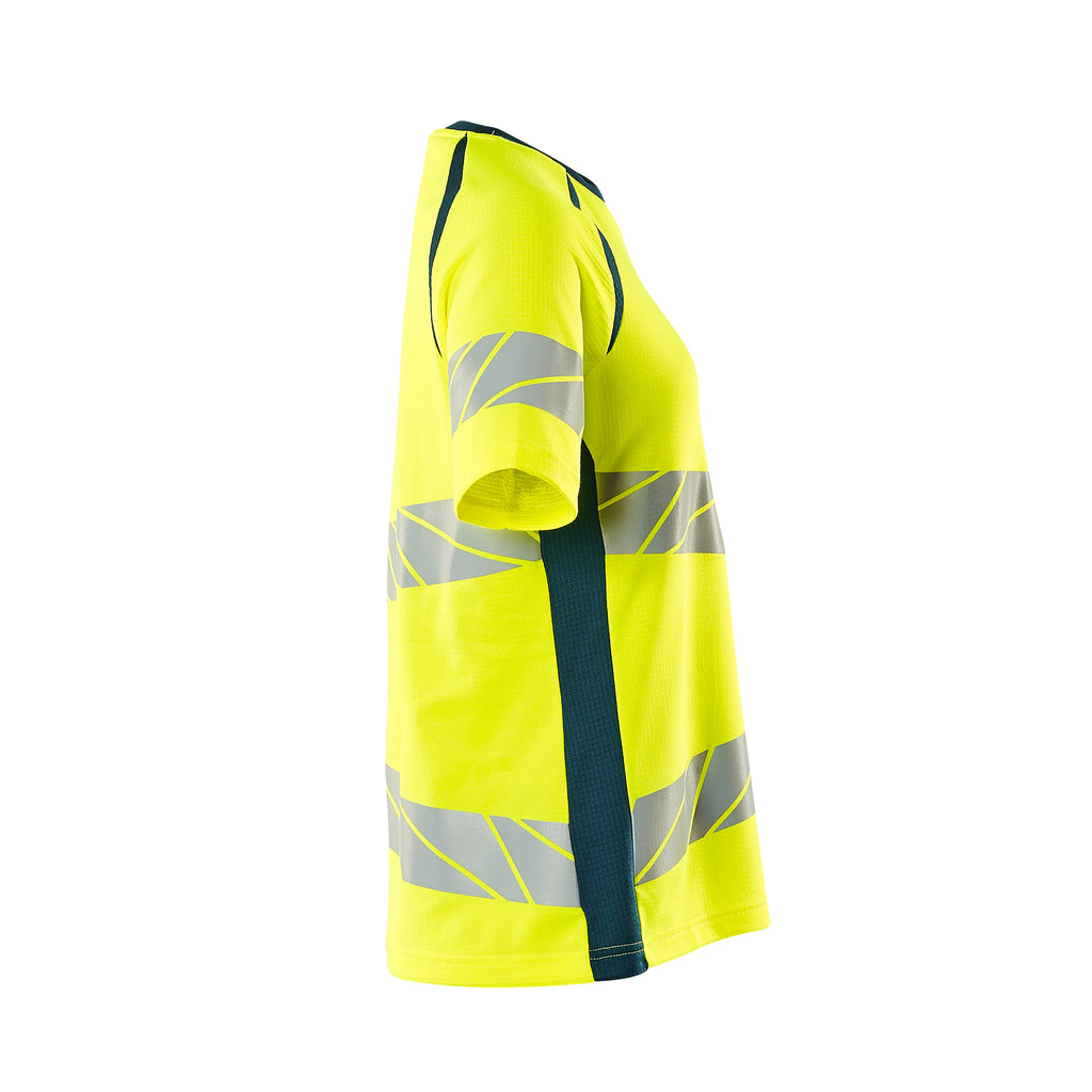 Mascot 19092 771 1744 T Shirt Hi Vis Yellow Dark Petroleum Right