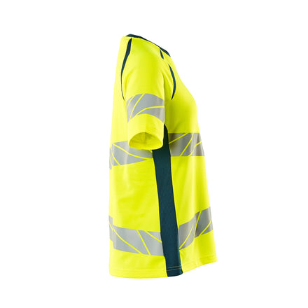 Mascot 19092 771 1744 T Shirt Hi Vis Yellow Dark Petroleum Right