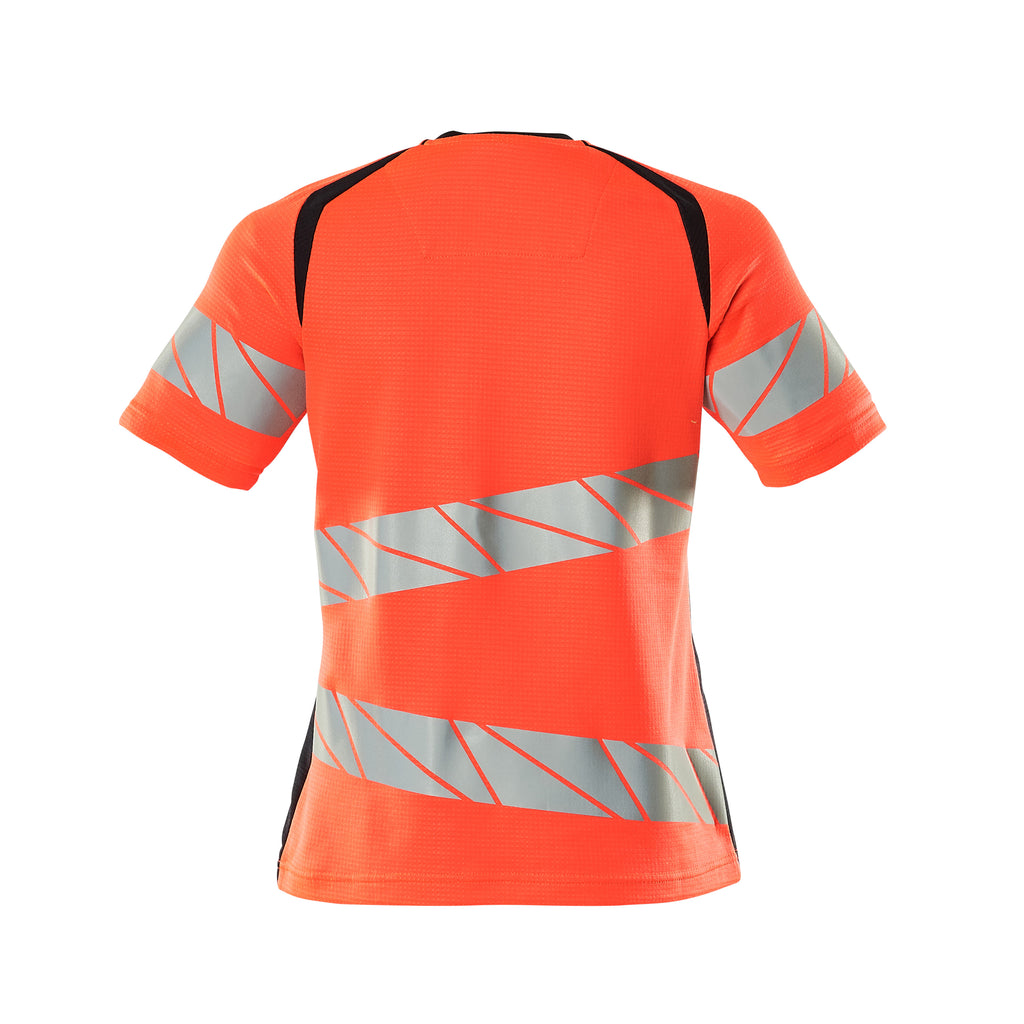 Mascot 19092 771 22210 T Shirt Hi Vis Red Dark Navy Back