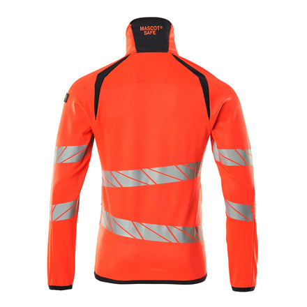 Mascot Accelerate Safe 19103-315-22210 Fleece Jacket With Zipper - Hi-Vis Red/Dark Navy