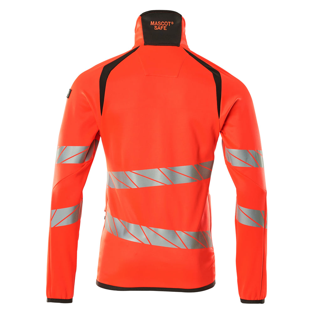 Mascot Accelerate Safe 19103-315-22218 Fleece Jacket With Zipper - Hi-Vis Red/Dark Anthracite
