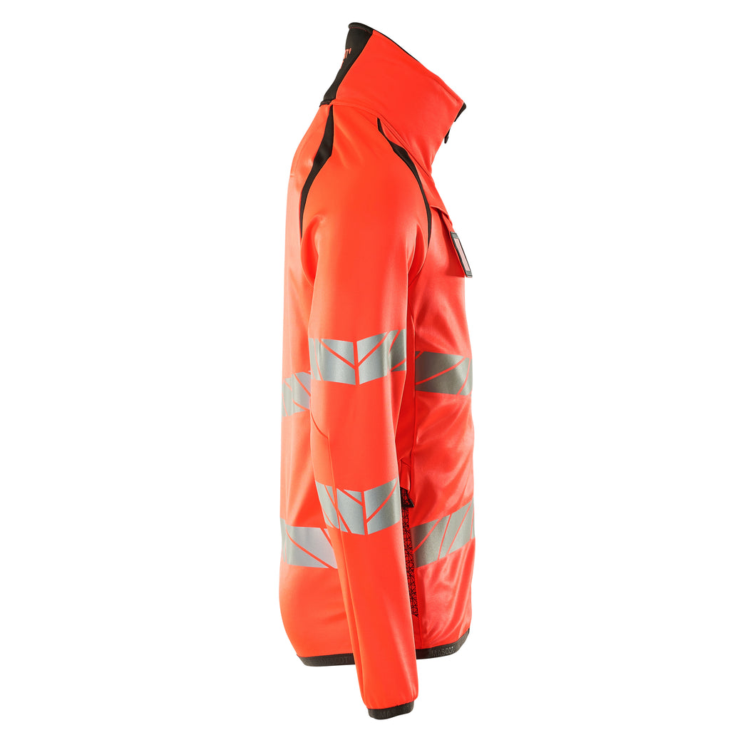 Mascot Accelerate Safe 19103-315-22218 Fleece Jacket With Zipper - Hi-Vis Red/Dark Anthracite