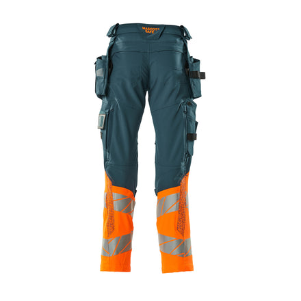 Mascot 19131 711 4414 Dark Petroleum Hi Vis Orange Back
