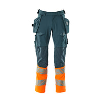Mascot 19131 711 4414 Dark Petroleum Hi Vis Orange Front