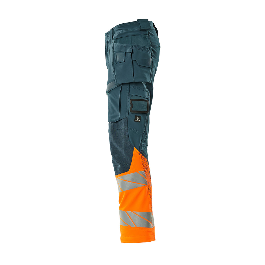 Mascot 19131 711 4414 Dark Petroleum Hi Vis Orange Left