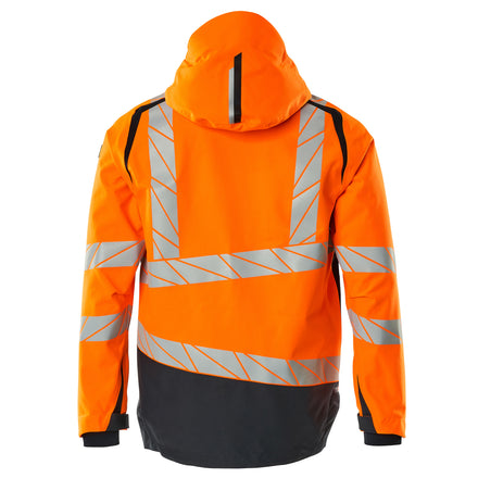 Mascot 19301 231 14010 Outer Shell Jacket Hi Vis Orange Dark Navy Back
