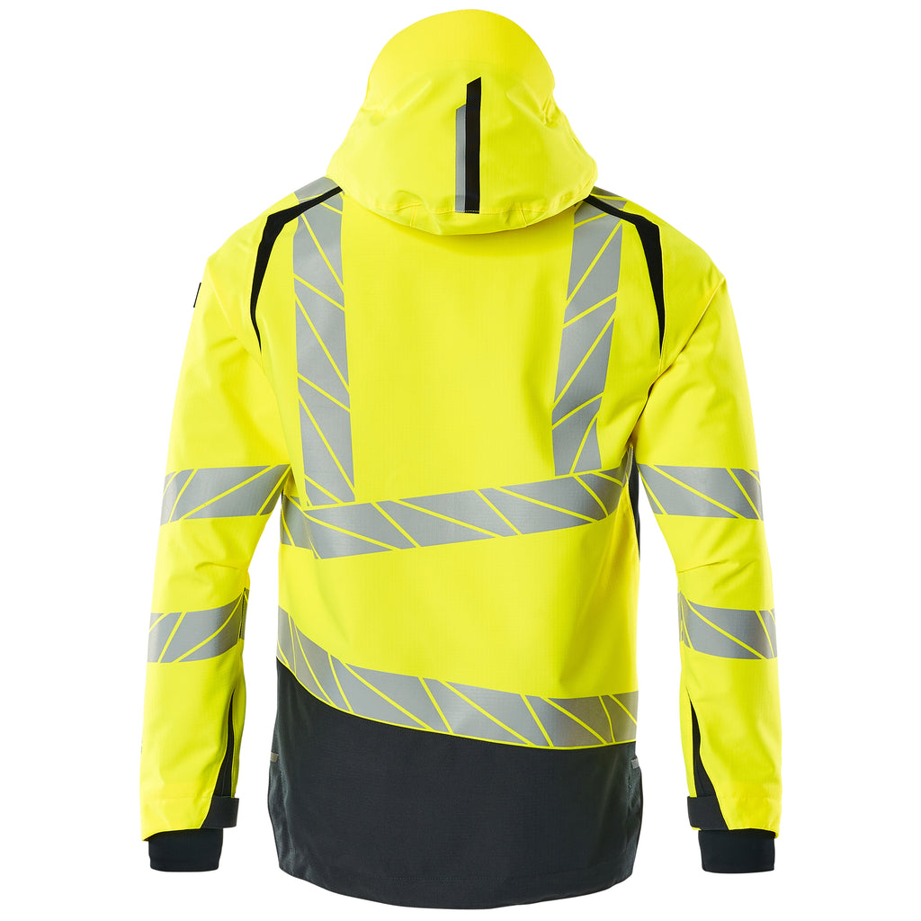Mascot 19301 231 17010 Outer Shell Jacket Hi Vis Yellow Dark Navy Back