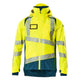 Mascot 19301 231 1744 Outer Shell Jacket Hi Vis Yellow Dark Petroleum Front
