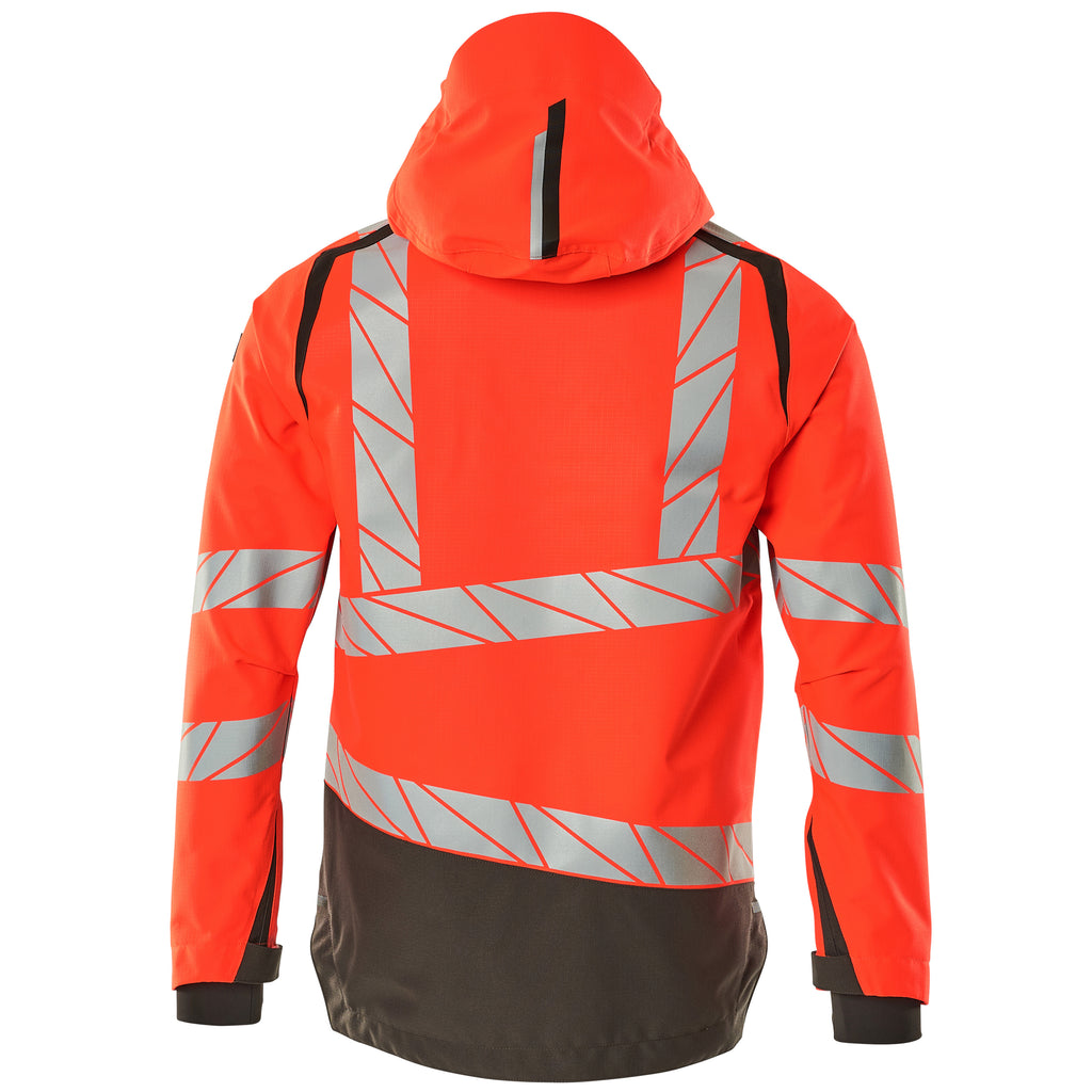 Mascot 19301 231 22218 Outer Shell Jacket Hi Vis Red Dark Anthracite Back