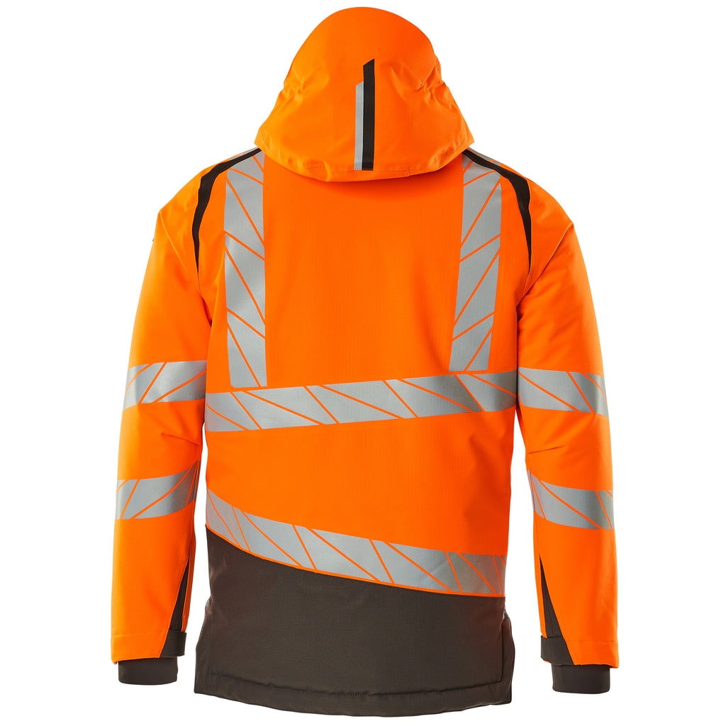 Mascot 19335 231 1418 Winter Jacket Hi Vis Orange Dark Anthracite Back