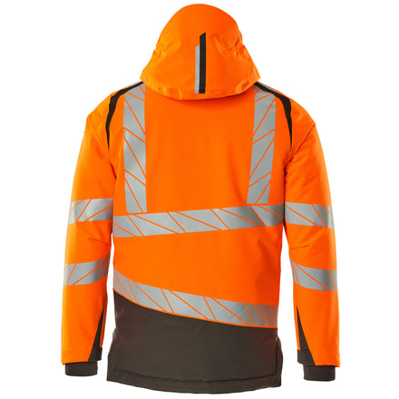 Mascot 19335 231 1418 Winter Jacket Hi Vis Orange Dark Anthracite Back