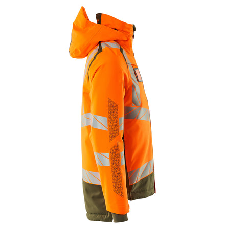 Mascot 19335 231 1433 Winter Jacket Hi Vis Orange Moss Green Right