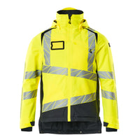 Mascot 19335 231 17010 Winter Jacket Hi Vis Yellow Dark Navy Front