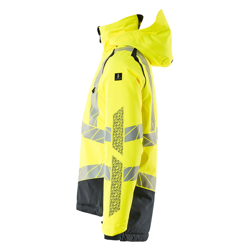 Mascot 19335 231 17010 Winter Jacket Hi Vis Yellow Dark Navy Left