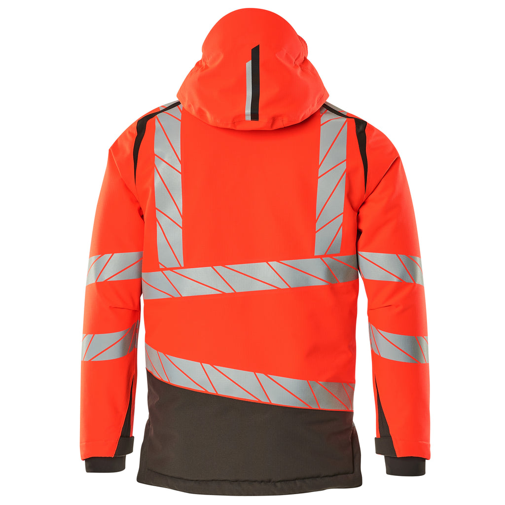 Mascot 19335 231 22218 Winter Jacket Hi Vis Red Dark Anthracite Back