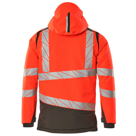 Mascot 19335 231 22218 Winter Jacket Hi Vis Red Dark Anthracite Back