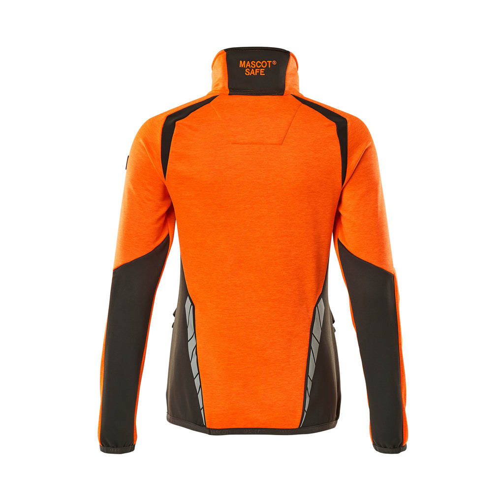 Mascot Accelerate Safe 19353-316-1418 Women's Fleece Jacket With Half Zip - Hi-Vis Orange/Dark Anthracite