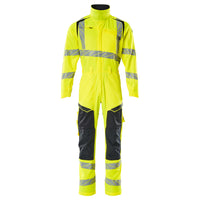 Mascot Accelerate Safe 19519-236-17010 Boilersuit With Kneepad Pockets - Hi-Vis Yellow/Dark Navy