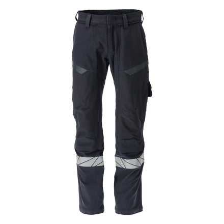 MASCOT ACCELERATE MULTISAFE 21279-284-01017 ARC Flash & Fire Retardant Trousers With Kneepad Pockets - Dark Navy/Hi-Vis Yellow